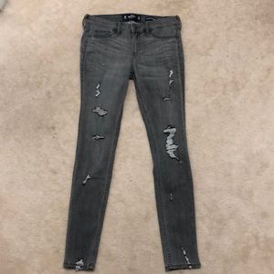 Hollister Low rise super skinny jeans, ripped jean
